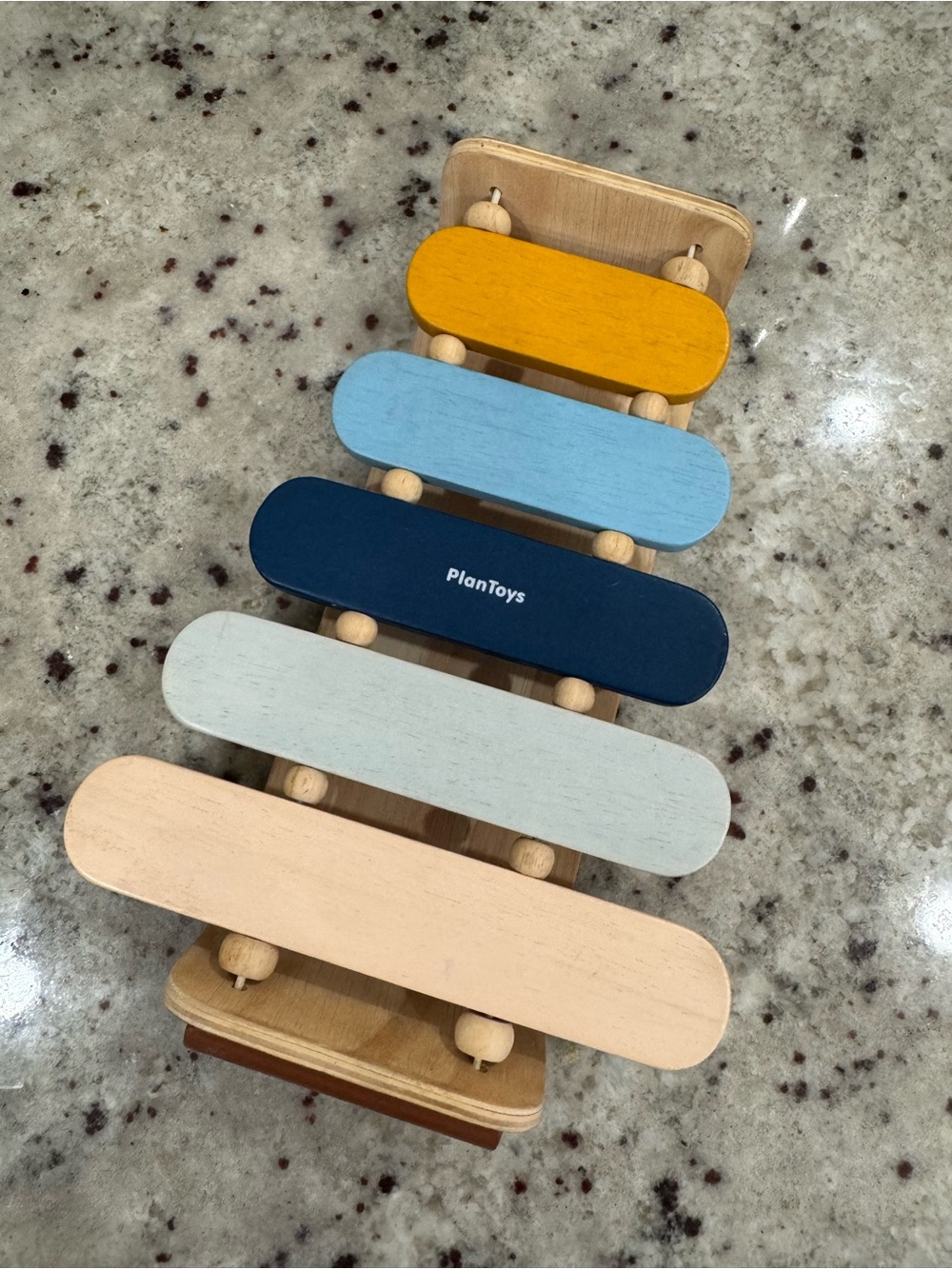 PlanToys Colorful Wooden Xylophone - Pastel & Navy